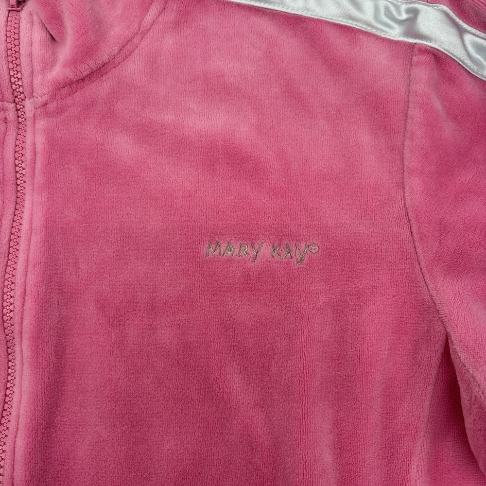 VTG Mary Kay Corporate Promo Avia Pink Velour Tracksuit Set Women's XL Full Zip - Picture 3 of 16